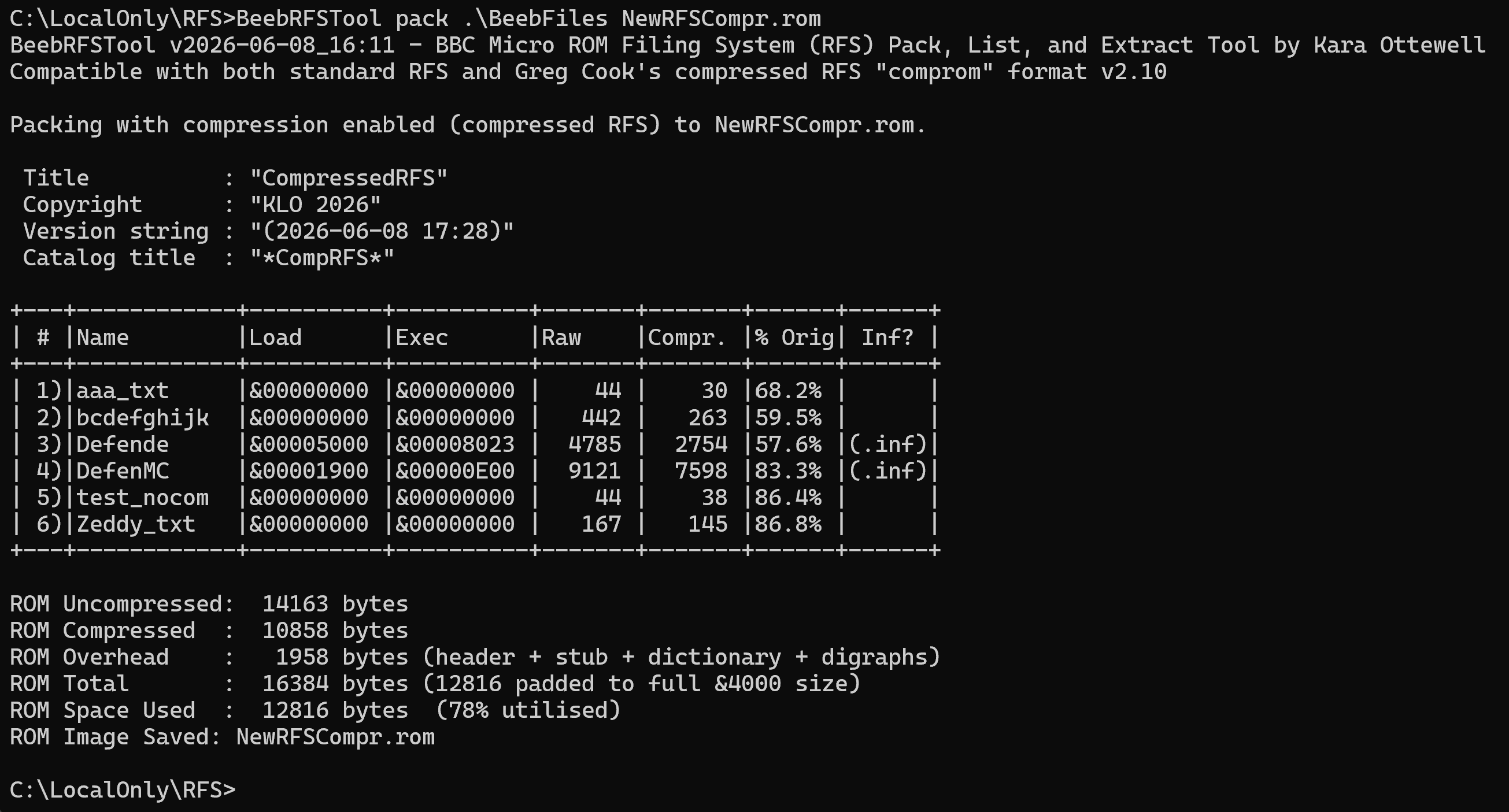 Rfs Software Windows command line tool for BBC Micro RFS ROM Creation & File ...