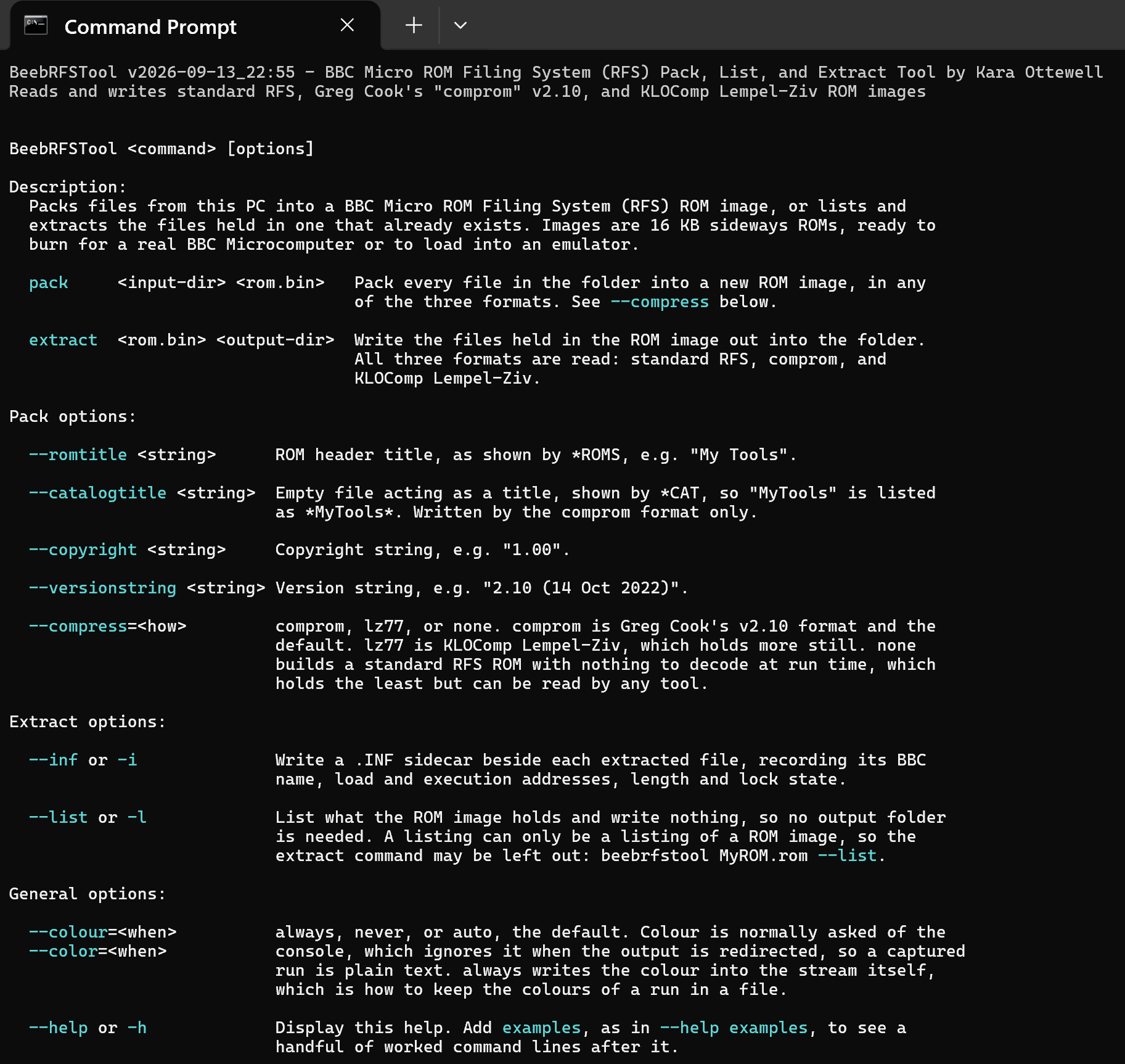 Windows command line tool for BBC Micro RFS ROM Creation & File ...
