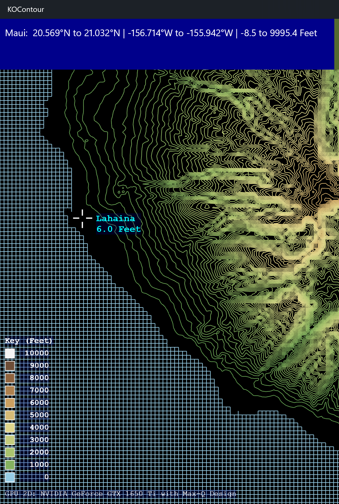 Lahaina shown on map