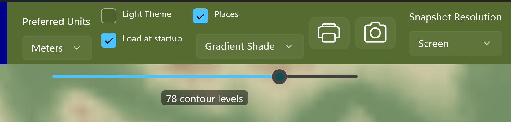 KOContour toolbar checkboxes
