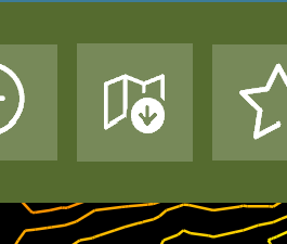 KOContour top toolbar showing GPX and DEM buttons