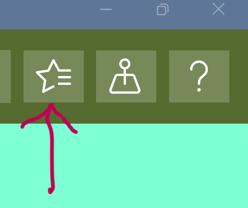 KOContour show favourites toolbar button